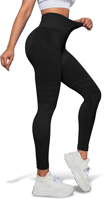 3D Compression Leggings for Women, Anti Cellulite Leggings Booty Lifting, Tummy Control Workout Yoga Pants