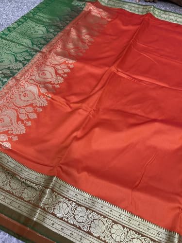 Image of Women's Glory Banarasi Satin Silk Saree for Women.