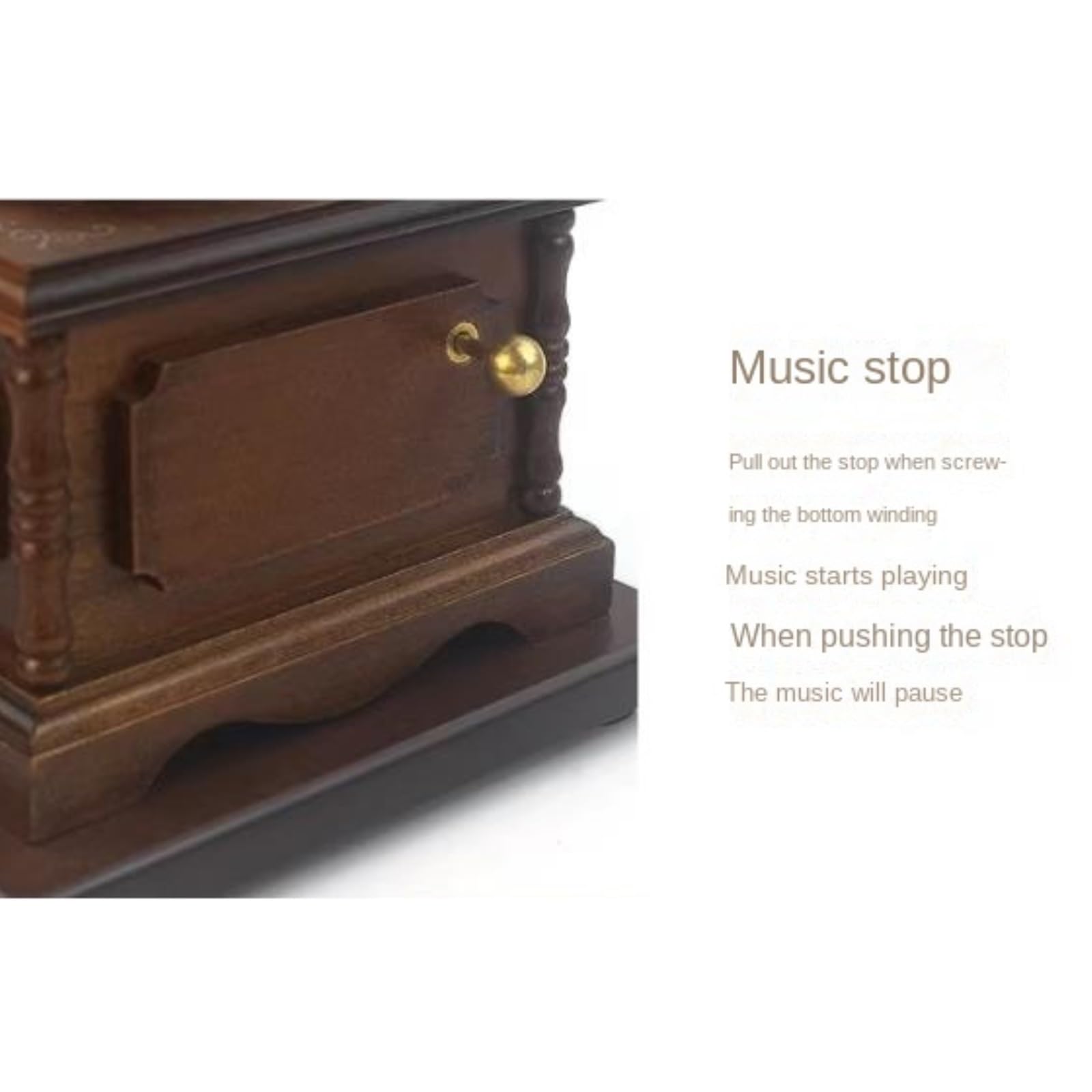 Caja De Música Decorativa Fonógrafo De Madera con Forma Pareja, Caja Música Creativa Cuerda, Obra Arte Decorativa Recuerdo Musical
