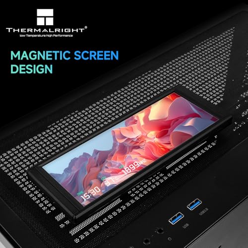 Image of Thermalright Trofeo Vision LCD Black 6.86-inch IPS Widescreen, 1280x480 Resolution, with Flexible LCD Screen Placement Options