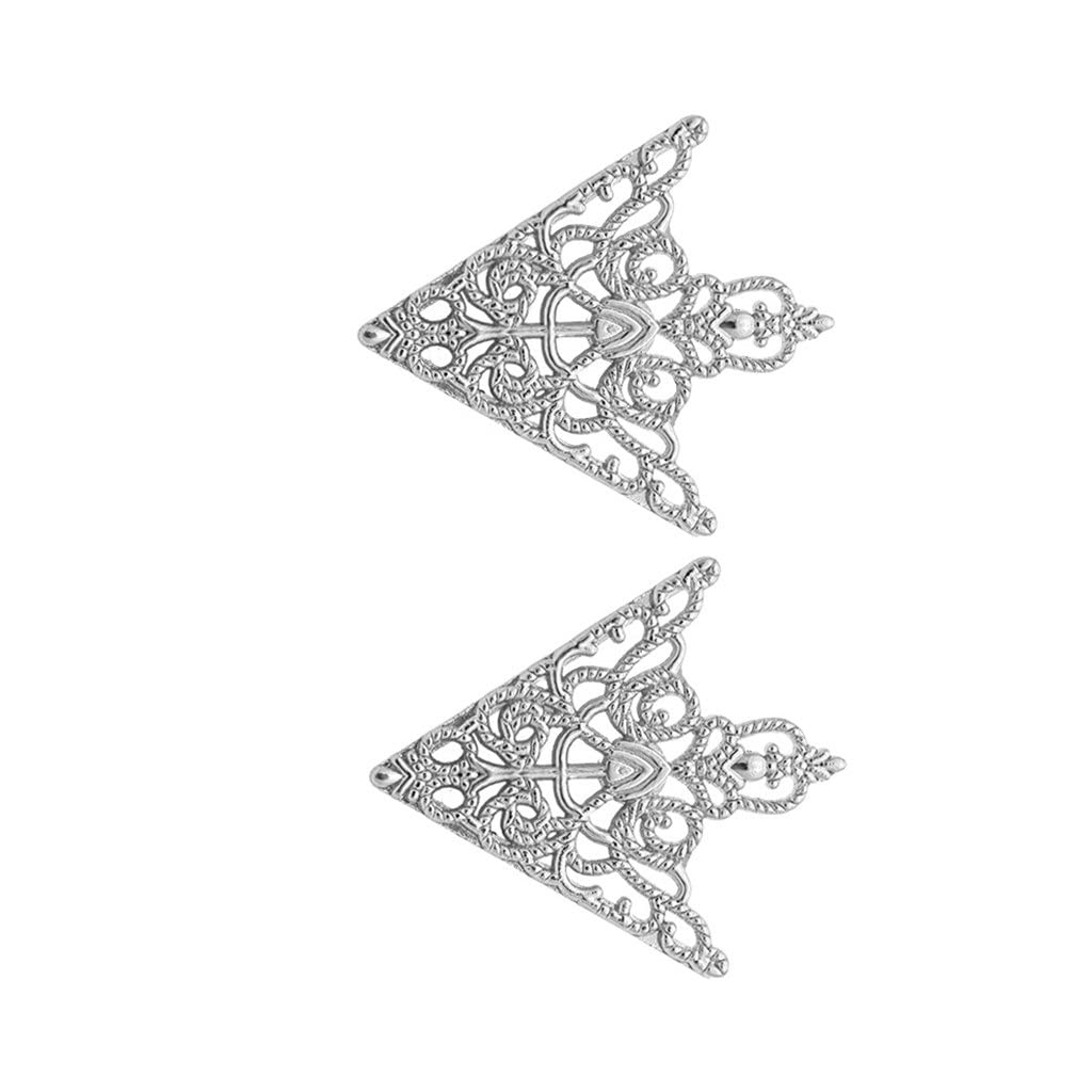 Dreieckige Herren-Kragennadel, aushöhlen, silberfarben, Brosche, Anstecknadel, Smoking-Hemdkragen, Punktdekoration, Ornamente, Bekleidungszubehör