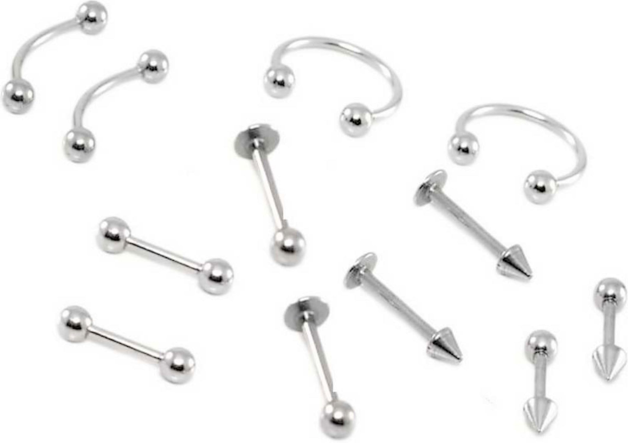 Valentine jewellery Stainless Steel Mens Earrings Om Black Gold Silver Piercing Screw Bali Stud Hoops Earing Multicolor Earrings Combo for Women Girls men boys Unisex-image-45
