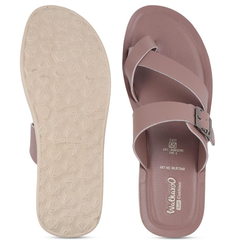 Image of WALKAROO Women Comfort Sandals|Adjustable Buckle Strap, Toe Loop Design, Soft Footbed, Lightweight Platform Sole|Casual Flats for office,Travel & all day use| WLR72048