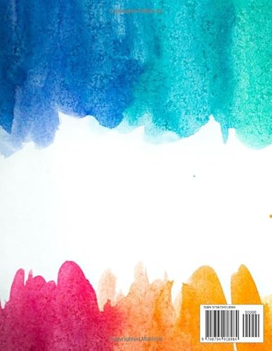 Sketchbook: Abstract Watercolor Rainbow Sketchbook...