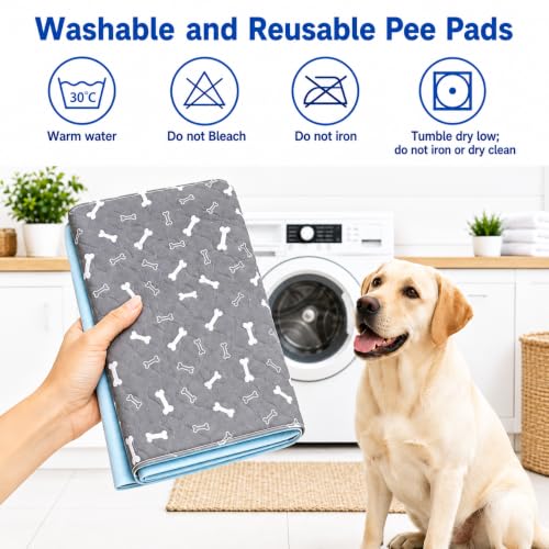 Image of Puppy Pads with Pheromones,Washable Puppy Pee Pads for Dogs,Reusable Puppy Pads Washable for Dogs & Cats,Washable,Durable Leak-Proof & Anti-Slip Pet Training Pads for Home & Trave
