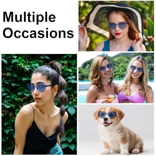 Image of Heart Sunglasses 12 /18 /24 Pcs Heart Shaped Glasses for Women Cute Funny Party Glasses Party Favors Accessories