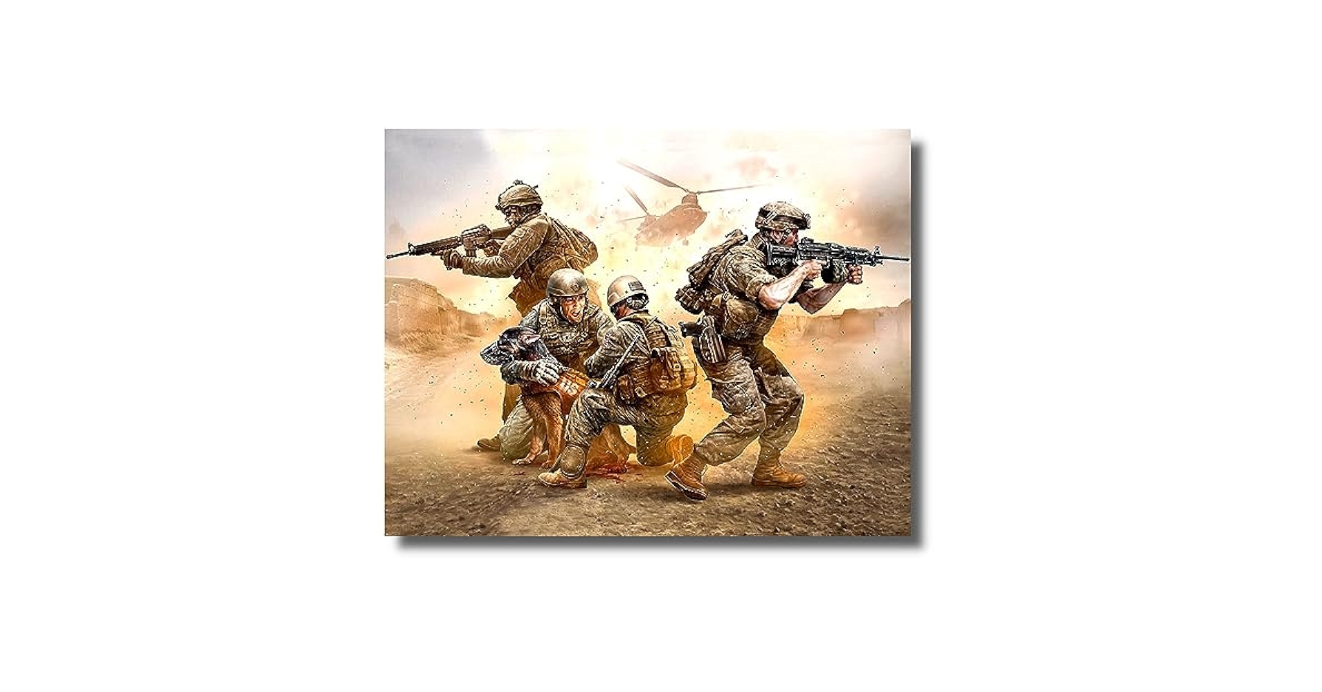 Amazon | マスターボックス 1/35 アメリカ 現用兵士4体+犬 中東