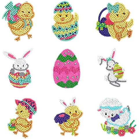 Mosaic Kits , Mosaic Tiles Arts and Crafts, Mosaic Kits for Children, Creative Activities for Kids,5D Handmade Digital Diamonds Mosaic Stickers Arts and Crafts Diamond Painting Stickers Cover