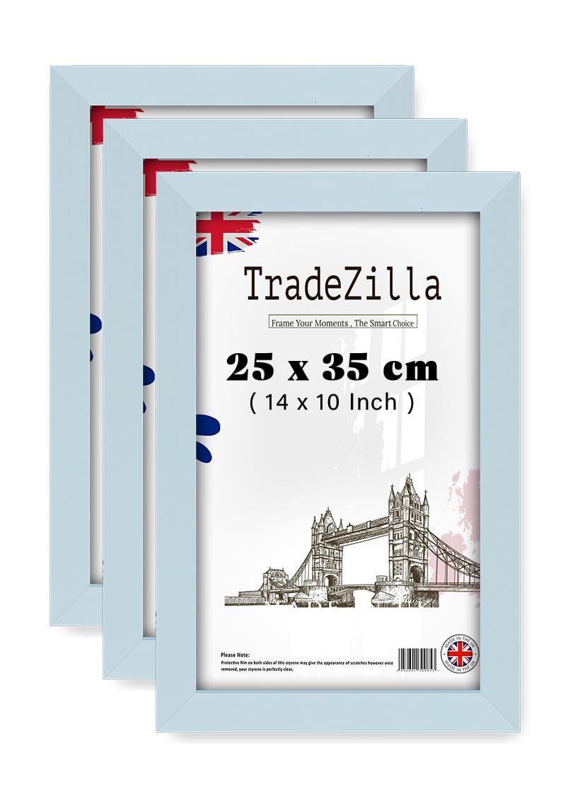 Tradezilla Light Grey Pack Of 3 Modern 250 X 350 Mm Wood Finish, 14X10 Inch Minimalist Wall Decor, Ready To Frame, For Office & Study Room (25 X 35 Cm) [ ]