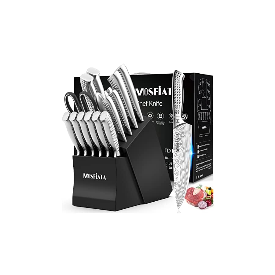 MOSFiATA-Kitchen-Knife-Set-17-Pieces-Japanese-Stainless-Steel-Knife-Sets-for-Kitchen-with-Block-with-Knife-Sharpening-Rod-Dishwasher-Safe-Silver MOSFiATA Kitchen Knife Set, 17 Pcs Japanese Stainless Steel Knife Sets for Kitchen with Block with Knife Sharpening Rod, Dishwasher Safe, Dad Birthday Knife Gift Set
