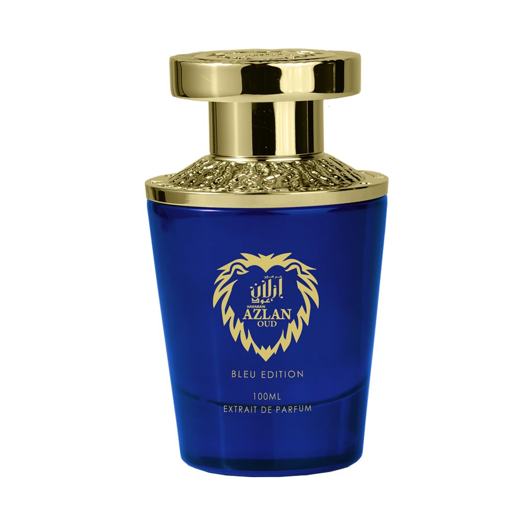 Al Haramain Azlan Oud Bleu Edition Extrait de Parfum 100ml | Bold Spicy Woody Perfume for Women and Men | Long-Lasting Amber & Vetiver Scent | Premium Arabic Fragrance with Confident Masculine Aura
