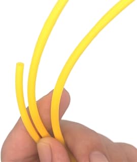 Tubo liso Tubo amarillo de PTFE, 2 metros, F46, Protector de calor capilar aislado, manguera de transmisión, temperatura rígida, resistencia a la corrosión Menos fricción(21L 0.81x1.11mm)