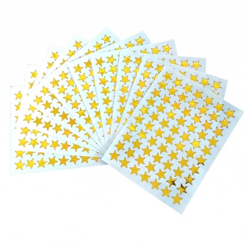 2800 Pièces Gommettes Étoiles Dorées, Autocollants de Récompense pour Enfants et Élèves, Stickers Étoile Auto-adhésifs pour Enseignants, École, Scrapbooking et Décoration DIY