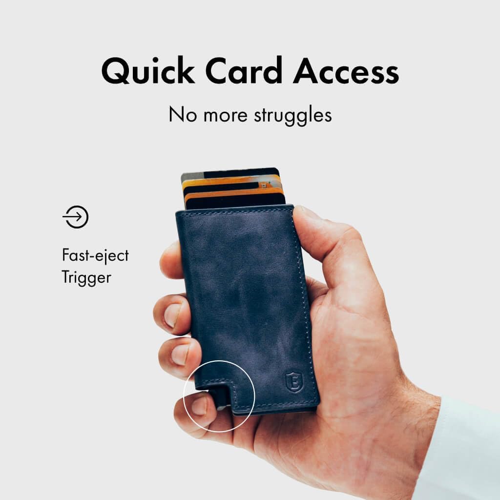 Ekster - Parliament Pop Up Minimalist Wallet for Men - Mens Wallets Leather - RFID Blocking Card Holder Wallet with Push Button and Card Ejection - Leather Wallet - Easy Access