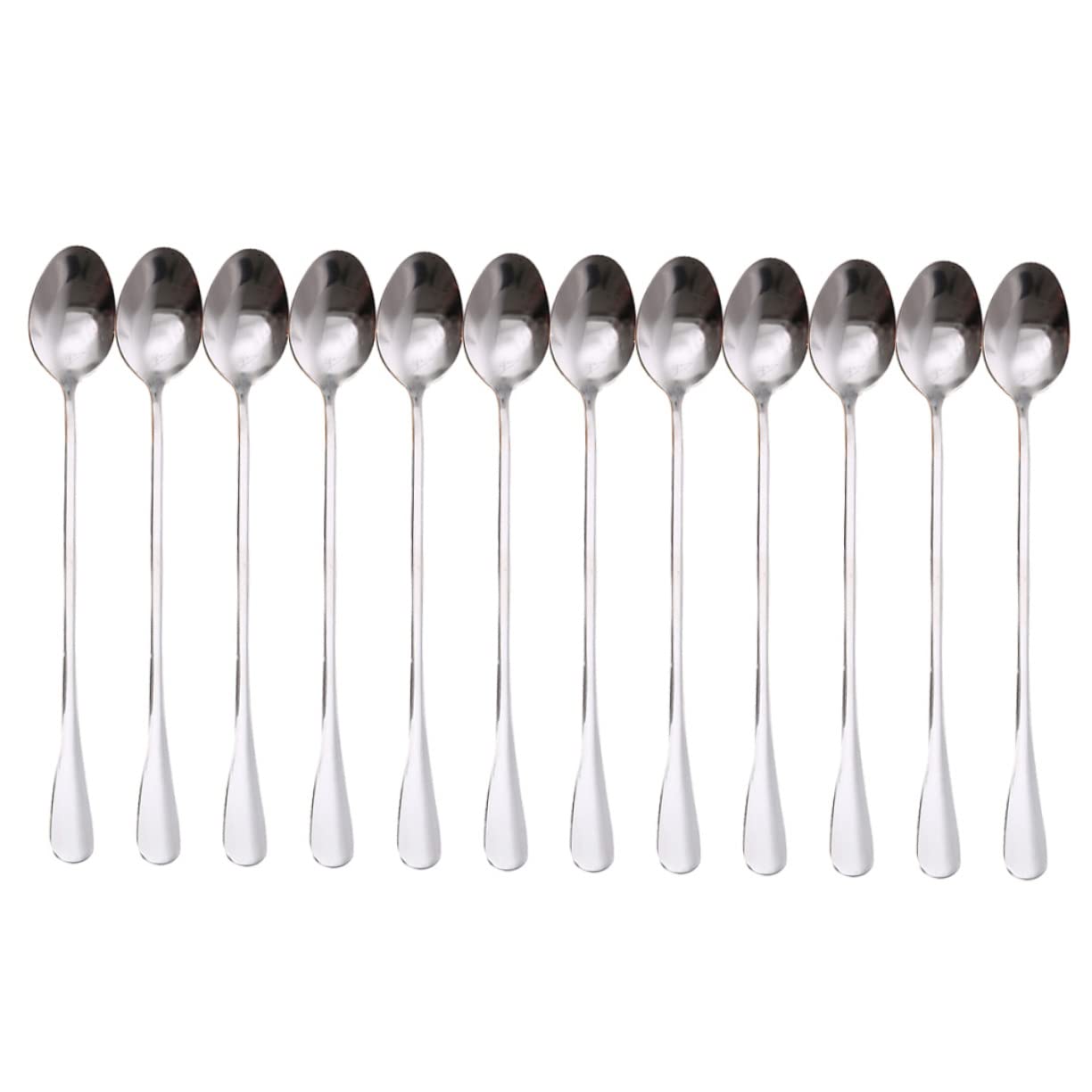 Cabilock Elegant Stainless Stirring Spoon Set Iced Tea Spoons for Kitchen Dishwasher Set of 12