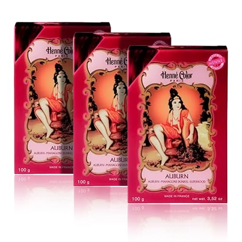 Henne Color Henna Powder, Auburn, 100g Pack of 3