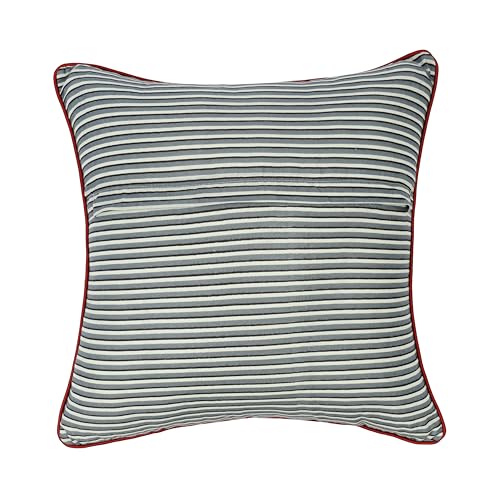 Image of 16 inch x 16 inch Cushion Covers Set of 5 Grey Forest Printed Cotton Decorative Square Cushion Covers Pack of 5 for Sofa Decor
