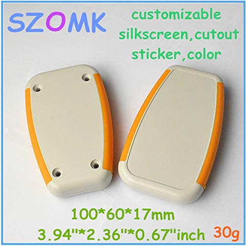 Gimax (10 pieces/lot) light grey with orange plastic control box electronics abs plastic enclosure 100x60x17mm