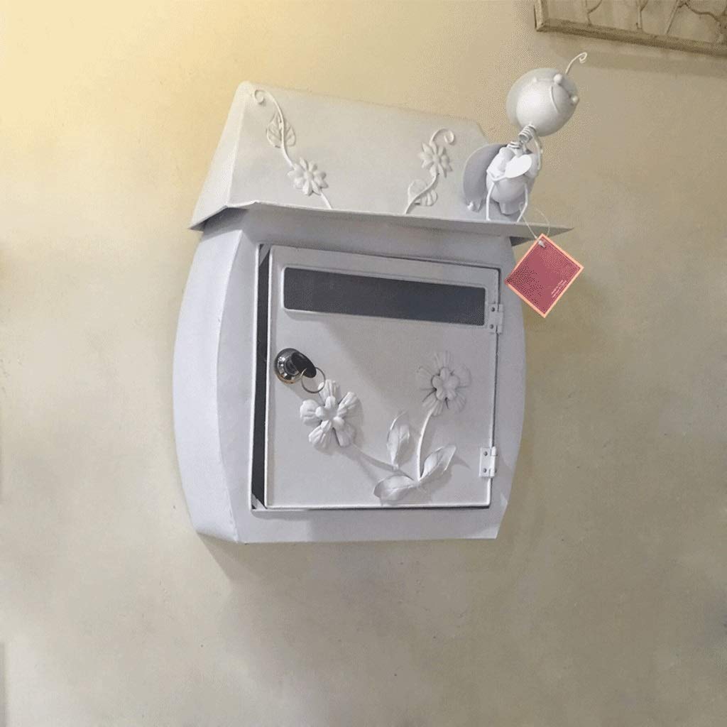 Europäischer klassischer Villa-Briefkasten, pastorale Retro-Wand, mit Schloss, Briefkasten, wasserdicht, für den Außenbereich