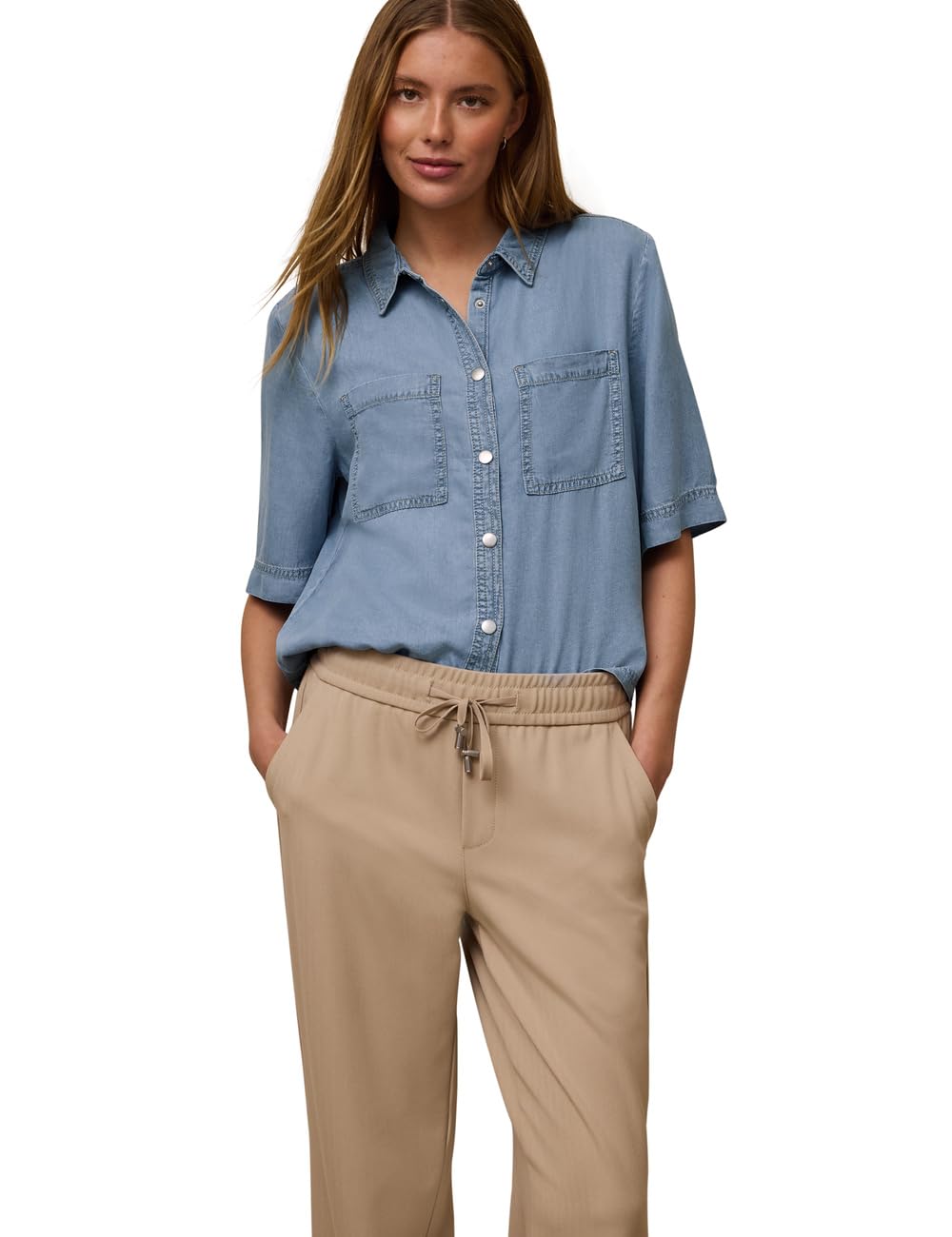 Street One Studio Kurzarm Bluse im Washed-Look