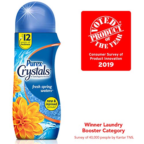 Purex Crystals In-Wash Fragrance and Scent Booster, Fresh Spring Waters, 15.5 Ounce, 4 Count