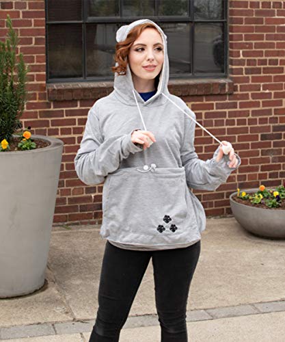 Image of ALYC Unisex Hoodies Pet Holder Cat Dog Large Pouch Carriers Pullover with Cat Printing Sweatshirt