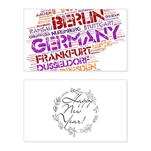 Tarjeta de felicitación de Año Nuevo de Alemania para enviar recuerdos entrañables