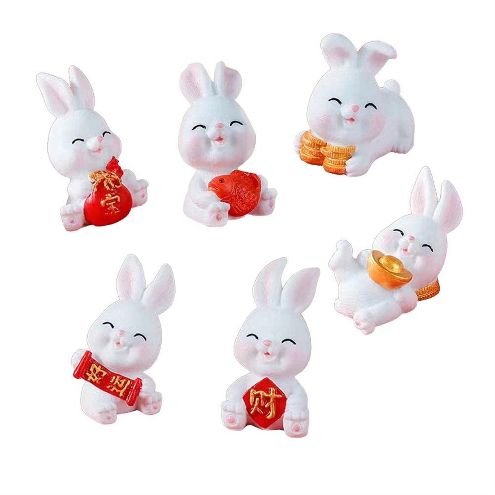 Buy CUIKOSAER Rabbit Figure Bunny Figurines Miniature Shaking Head