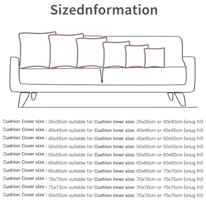 2er Set Wasserdicht Kissenbezug 50x50 Outdoor Kissen Gelb Leinen Dekokissen Kissenbezüge Anlage Kissenhülle Zierkissen mit Verstecktem Reißverschluss für Couch Wohnzimmer Garten Outdoor Deko B4-564 – Bild 8