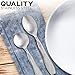 Linelax Weighted Utensils for Tremors and Parkinsons - 5 Piece Heavy Weight Steel Silverware Set of Knife, 2 Forks, Teaspoon and Soup Spoon - Adaptive Eating Flatware Helps Hand Tremor, Parkinson