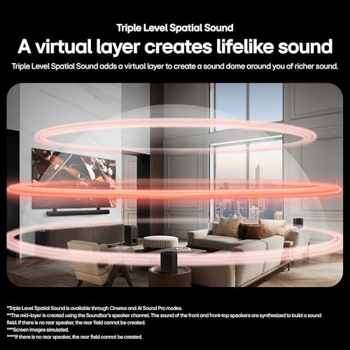 Image of LG S90TY - Smart Sound Bar, 570W, 5.1.3 Channels, Dolby Atmos and DTS Surround Soundbar, Wide Connectivity, Bluetooth, USB, Optical Input, Black