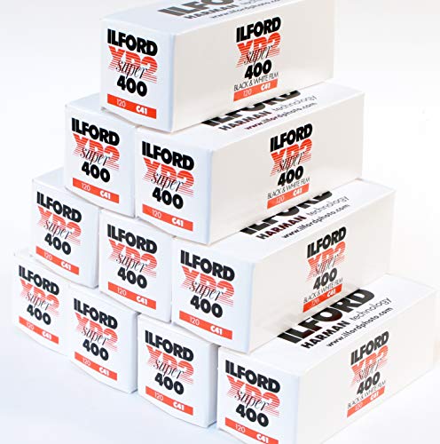 Carrete Ilford XP2 Super 400 120mm pack de 10 con nitidez excepcional para formato medio