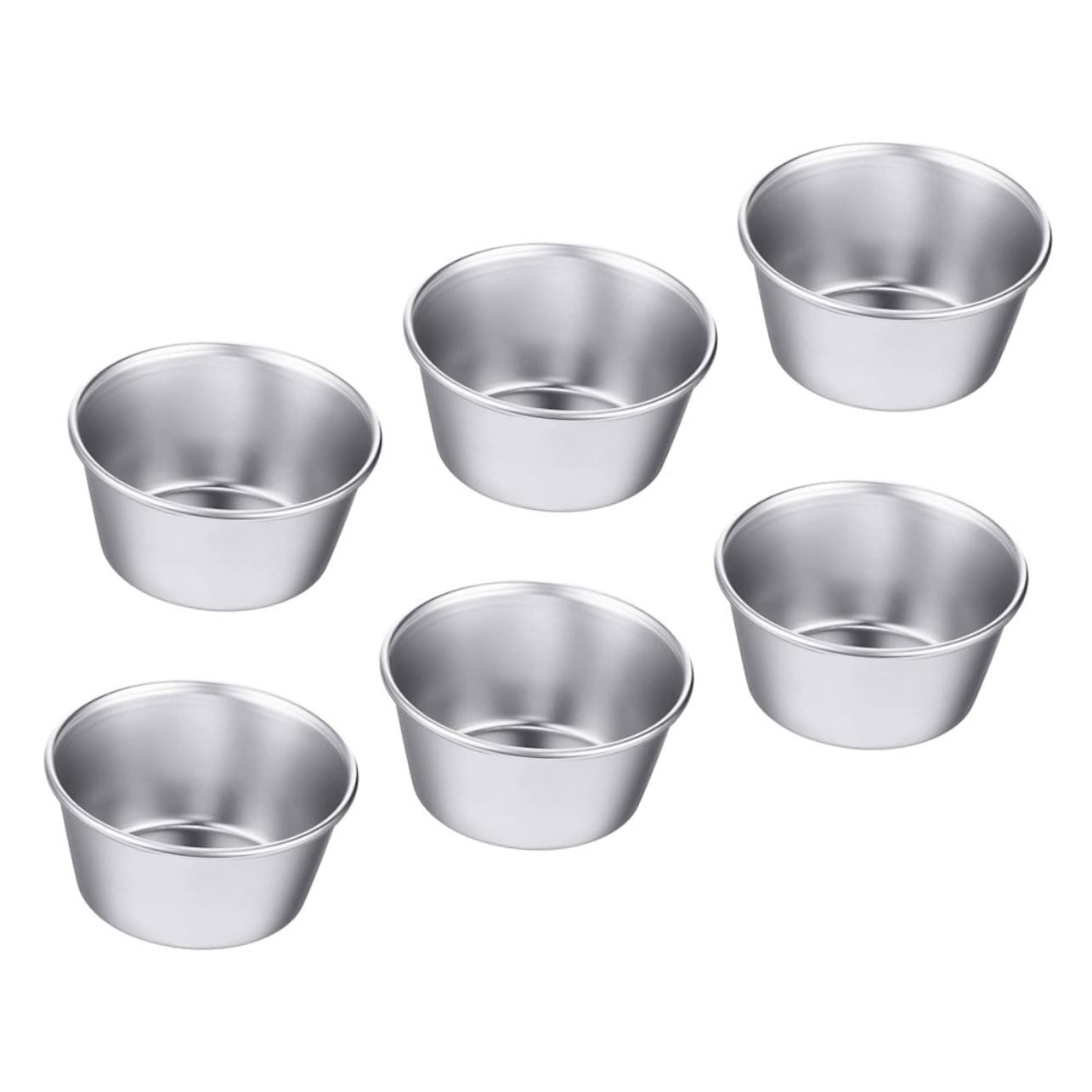 MAGICLULU 18 Piezas Molde De Pastel De Acero Carbono Latas De Tarta Pequeñas Artilugio Para Hornear Mini Tartaleta Molde Para Tarta De Queso Molde Para Hornear Silver Acero Carbono