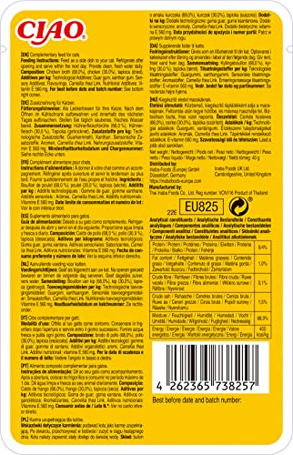INABA Ciao Broth Katzenfutter Nass 88% Feuchtigkeit und Vitamin E, Premium Katzensuppe mit Huhn 40 g (2er Pack), 100% natürliches Fleisch… – Ansicht 6