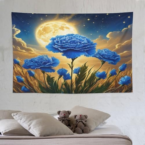 Tapisserie fleur PAZZK en polyester tissu mural de décoration 150×230cm