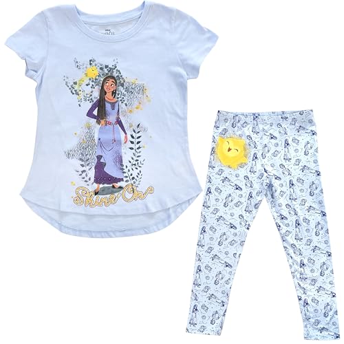 Conjunto de camiseta y leggings Disney para niñas ropa de verano y entretiempo infantil