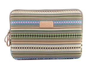 LaoZan Waterproof Laptop Sleeve Protective Case Pattern Ultrabook Sleeve Bag Briefcase For Ultrabook,ipad 10" Gold Yellow Stripe