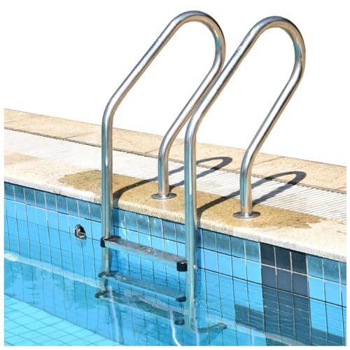 Escalera para piscina acero inoxidable 3 peldaños miniatura 1