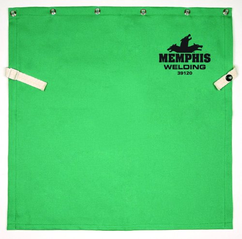 Image of MCR Safety 39120 20-Inch Flame Resistant Cotton Fabric Welding Bib for Cape Sleeve, Green, 1-Pair