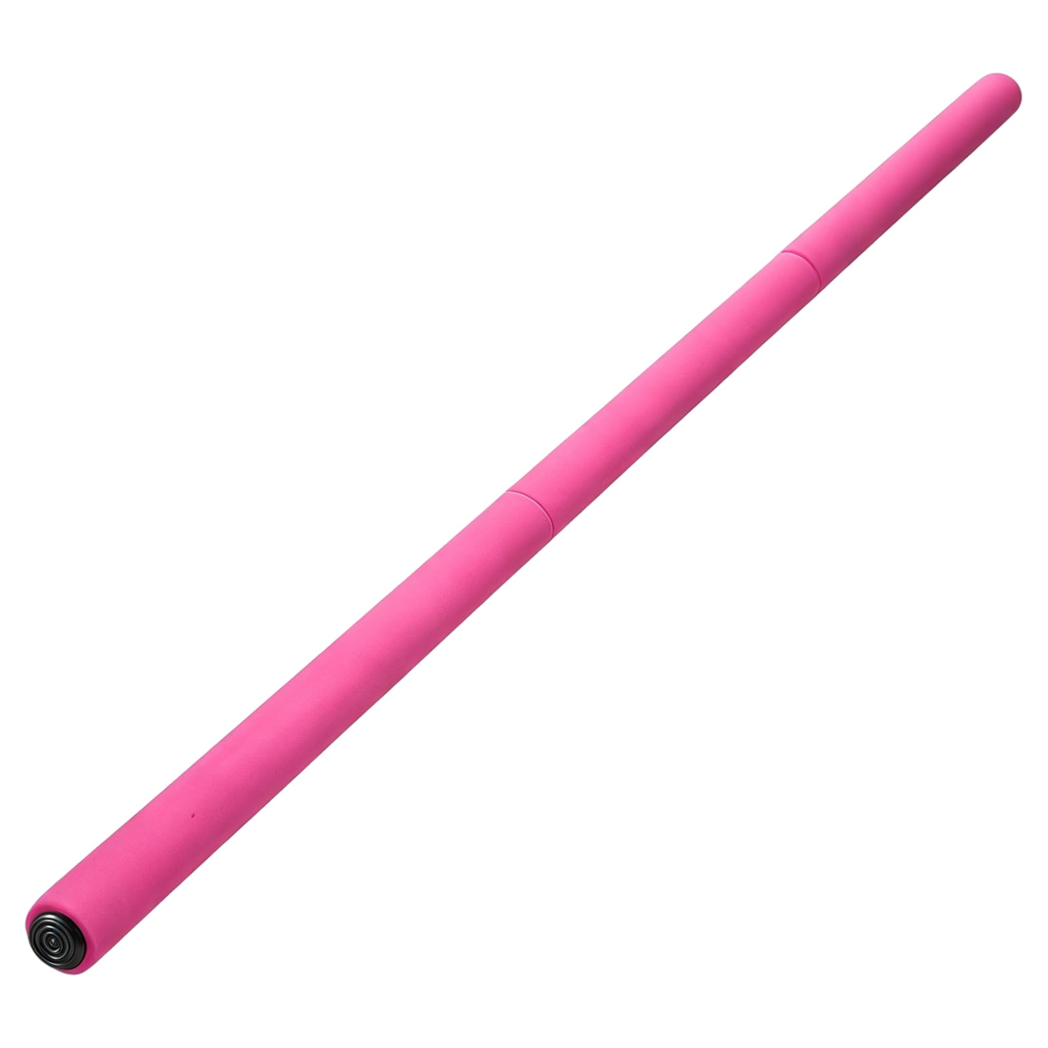 Poste de yoga desmontable de acero inoxidable de 5 secciones, 59 pulgadas, negro