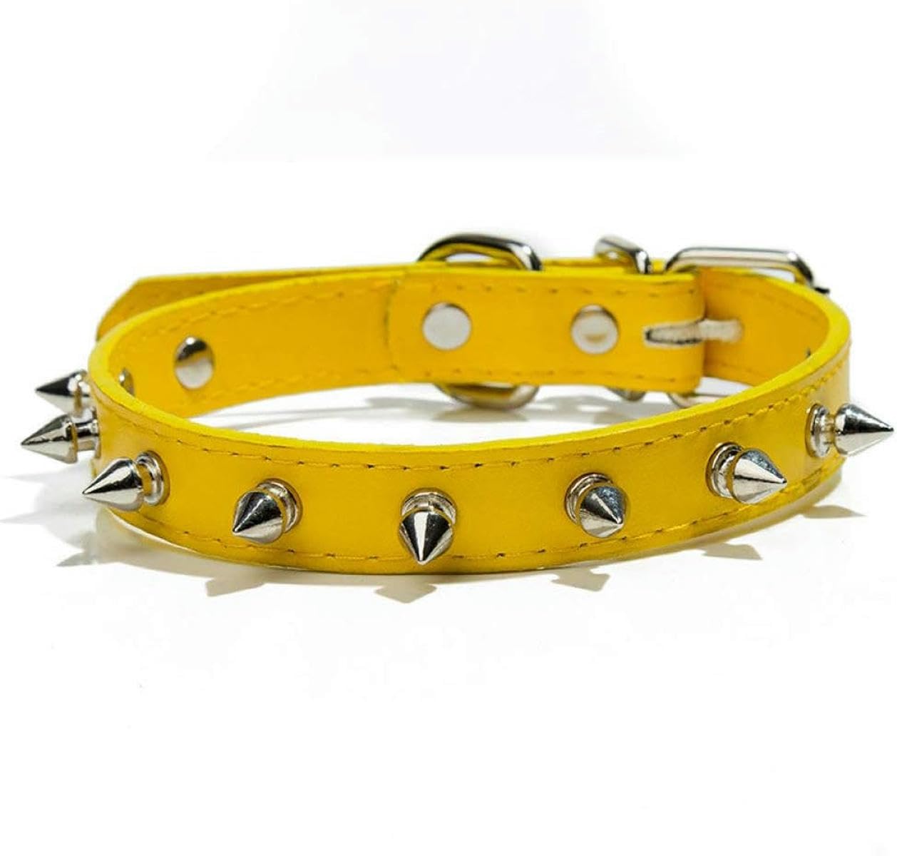 Collier en cuir à clous pour chiens pour éviter les morsures au cou en taille S