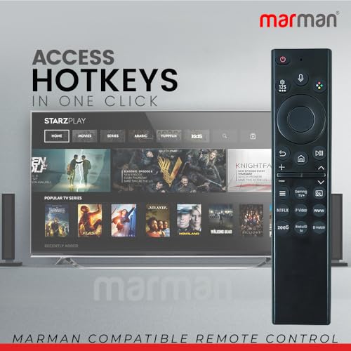 Image of marman Compatible with Samsung Tv Remote Cotrol RM-G2700 V4 Model Suitable for NEO QLED HDTVs 8K Gaming Sequences Along with Voice Command and Bluetooth Connectivity - Pairing Must !