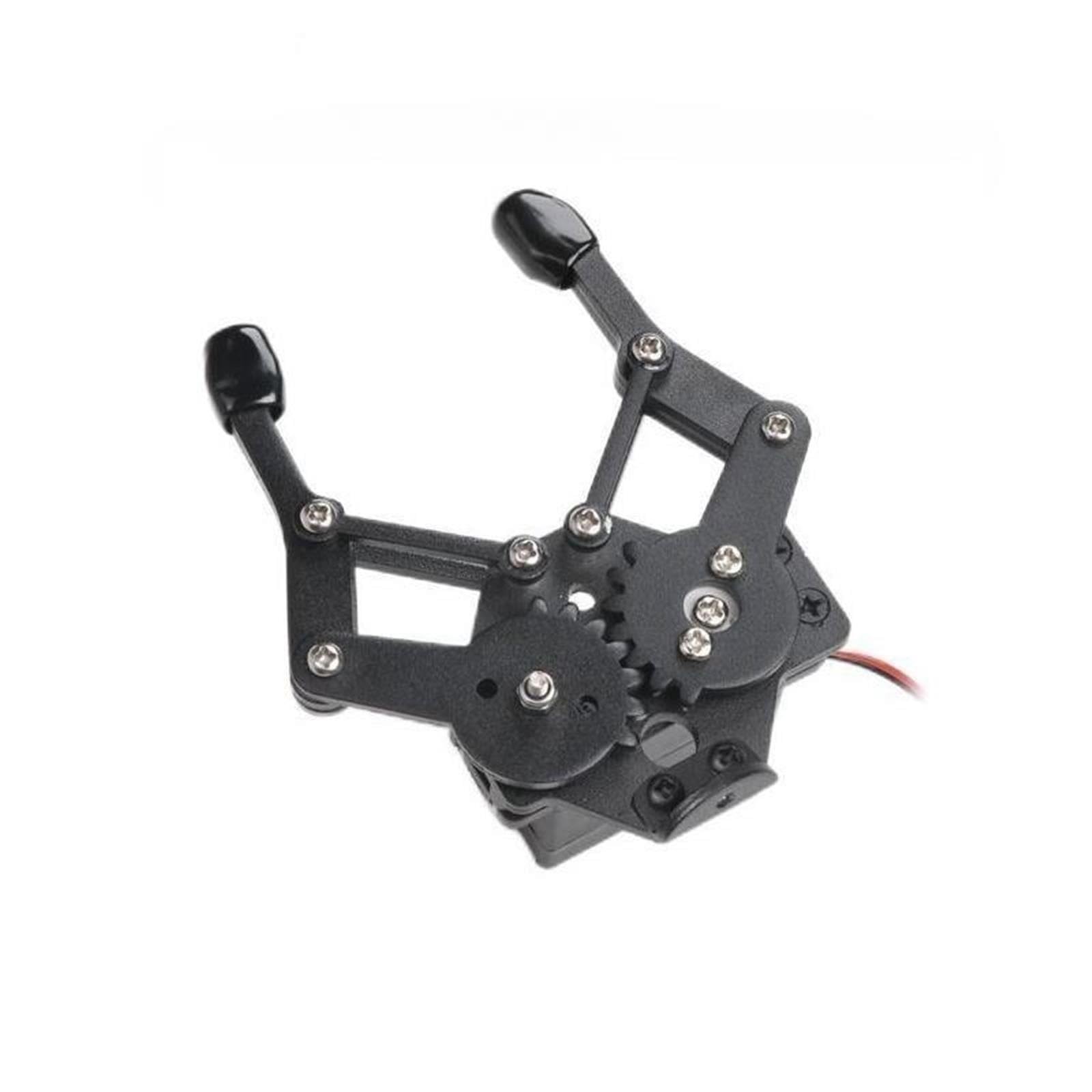 Black Robot Arm Robotic Part Accessory Platfrom U Beam Servo Bracket For Standard Servo Steering Bearing Bracket Steam DIY Parts(New black claws)
