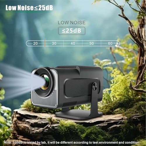 Image of Smart Projector with Android 11 HD Projector 1080P 4K WiFi6 BT Home Theater Video Projector 180 Rotatable Stand Car Keystone Correction for Mobile Phone TV Stick A1