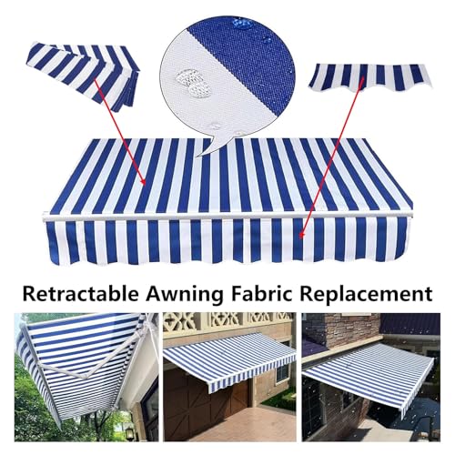 Housse d'auvent extérieur rouge 6 x 1,5 m en polyester imperméable pour cour - 3