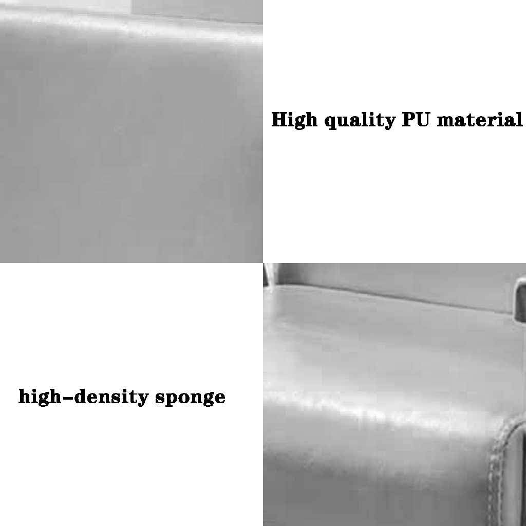 Couch Simple Living Room Small PU Sofa Chair Dining Chair, Bedroom Men and Girls Entertaining and Resting Armchairs, Easy to Clean (Color : Black, Size : 50 * 45 * 47cm)