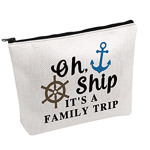 PWHAOO Family Vacation Summer Vacation Cruise Gifts Boating Gifts Oh Ship It's A Family Trip Storage Bag (Family Trip B)