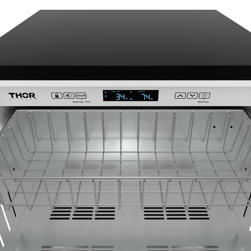Image of Thor Kitchen 24 Inch Undercounter Built-In or Freestanding Drawer Refrigerator - Stainless Steel | Gordon Ramsay Series