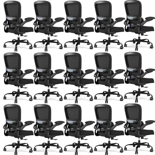 Image of TRALT Office Chair - Ergonomic Desk Chair with Adjustable Lumbar Support, Mesh Computer Chair, Executive Chairs for Home Office Comfortable Lumbar Support Black Pack of 15