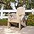 Shine Company Mid-Century Modern Wooden Adirondack Chair, Outdoor Patio Firepit Chairs, Back & Seat Pre-Assembled, Natural
